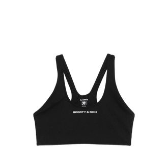 Sporty & Rich Logo-print Racerback Sports Bra