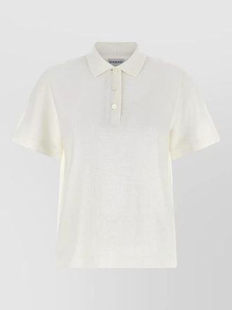 Burberry priscilla polo shirt ribbed collar short sleeves