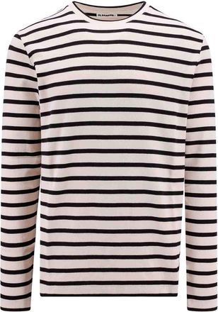 Jil Sander Cotton sweatshirt with striped motif