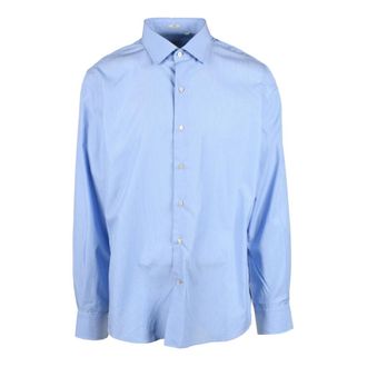 Himon's Himon S overhemd - Heren - Zakelijke Overhemden - Blauw - 4XL - Katoen - Overhemden