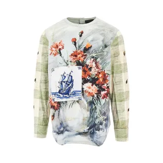 Prada Printed cotton crewneck shirt Man 39