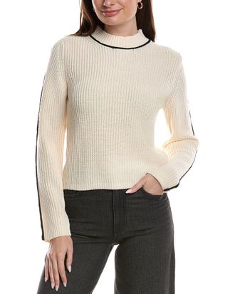 Theo & Spence Theo And Spence Contrast Piped Crewneck Sweater