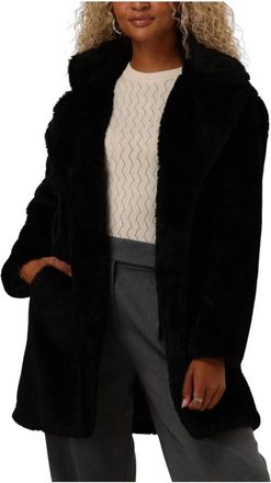 Notre-V Teddyjas voor stijlvolle winter - Dames - Jassen - Zwart - XS - Jassen