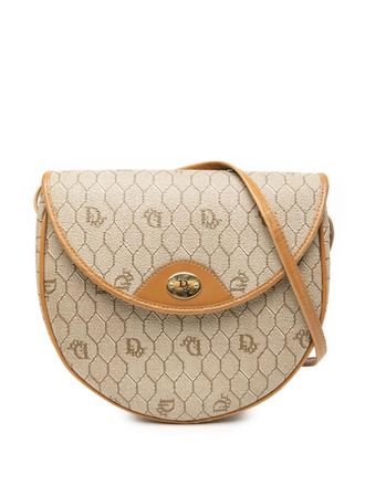 Dior 20th Century Honeycomb Coated Canvas crossbody bag - women - Fabric/Leather - One Size - Brown