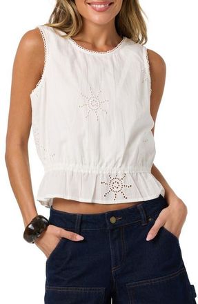 O'Neill Lanisa Eyelet Peplum Tank in White at Nordstrom, Size Xx-Large