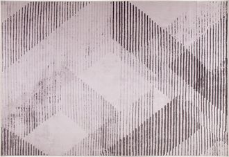 Beliani Alfombra Rosa De Poli&eacute;ster 140 X 200 Cm Pelo Corto Patr&oacute;n Abstracto Kale
