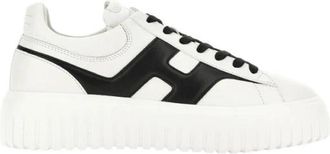 Hogan H-Stripes Sneakers - Heren - Sneakers - Wit - 42 EU - Katoen - Schoenen