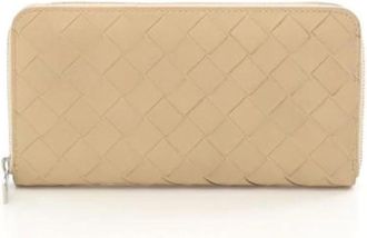 Bottega Veneta Pre-owned Wallets, female, Beige, Size: ONE SIZE Pre-owned Leather Wallet