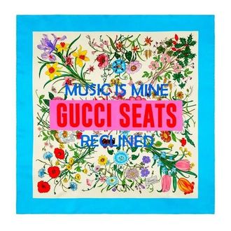 Gucci x Sony Music Collab Silk Scarf Size M