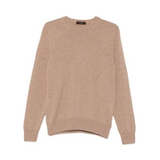 Zanone Jersey de cuello redondo - Knitwear - Hombre - Beige - XL