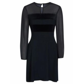 Tommy Hilfiger Dames, Jurken, Zwart, Maat: 2XS Poliester