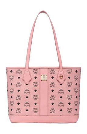 MCM New Small Liz Shopper in Visetos in Soft Pink at Nordstrom
