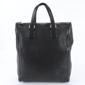 Gucci Black Leather Tote Bag (Pre-Owned)
