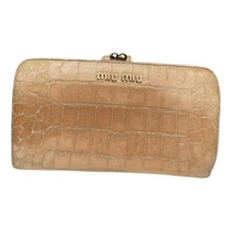 Miu Miu Pre-owned Leather Wallet - Dames - Vintage Accessoires - Bruin - ONE Size - Leer - Vintage