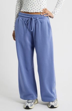 BP. Barrel Leg Fleece Sweatpants in Blue Frost at Nordstrom, Size Xx-Small