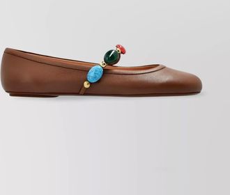 Gianvito Rossi round toe flat sole ballerina shoes