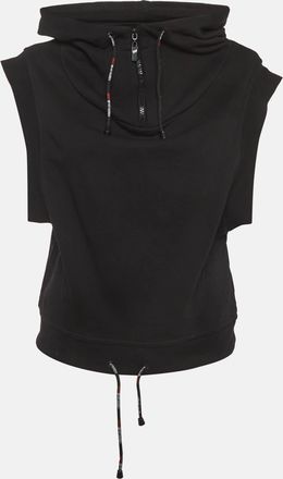 Roberto Cavalli Sport Black Cotton Knit Sleeveless Hoodie
