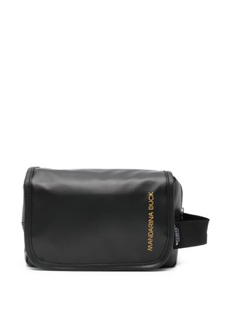 Mandarina Duck Reisbuidel met logodetail - Zwart