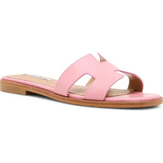 Steve Madden Hadyn Slide Sandal in Pink Leather at Nordstrom, Size 9.5
