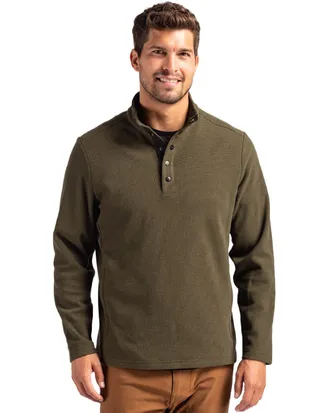 Cutter & Buck Hunts Point Eco Textured Fleece Recycled Mens Snap Pullover