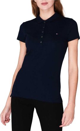 Tommy Hilfiger Heritage slim-fit poloshirt met korte mouwen voor dames (Middernacht)