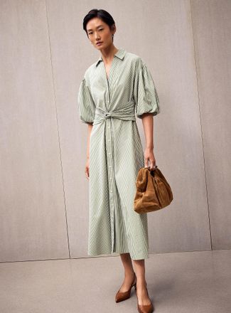 Lauren Ralph Lauren Womens Tie-waist poplin shirtdress