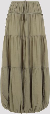 Co Soft Gathered Bubble Midi Skirt