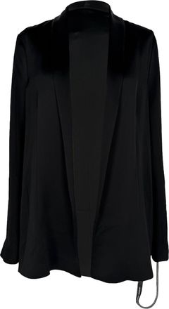 Galvan London Open Blazer in Black Triacetate