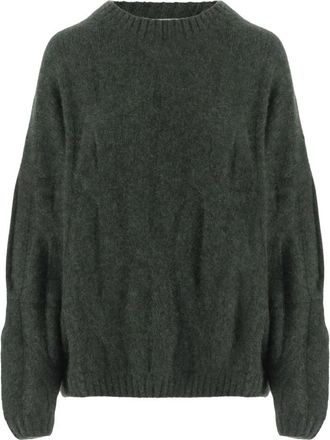 Allude Cashmere en Zijden Trui - Dames - Cashmere truien - Groen - XS - Kasjmier - Truien & Vesten