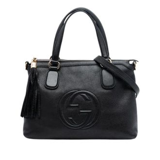 Gucci Pre-owned Handbags, female, Black, Size: ONE SIZE Pre-owned Soho Working Satchel