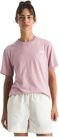 The North Face Evolution EMB Relaxed Short Sleeve T-Shirts Womens Clothing Metal Pink : 2XL, Cotton