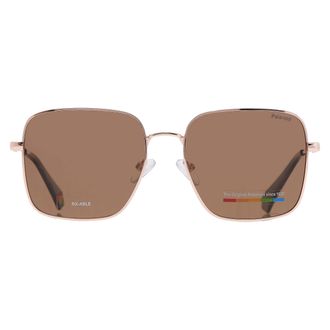 Polaroid Polarized Brown Square Ladies Sunglasses PLD 6194/S/X 0DDB/SP 56