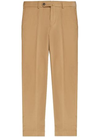 Incotex Tan Straight-Leg Casual Cotton Trousers