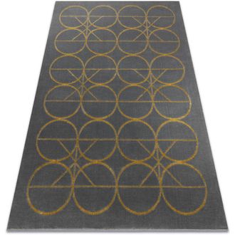 RugsX Tappeto emerald esclusivo 1010 glamour, elegante cerchi grigio / oro grey 180x270 cm