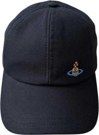 Vivienne Westwood Uni Colour Baseball Cap - unisex - Petten - Zwart - S/M - Katoen - Accessoires