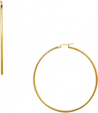 Ellie Vail Womens Laurette Medium Hoop Earring In Gold