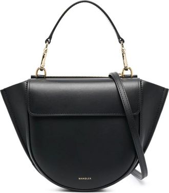 Wandler Foldover Calf Leather Handbag - female - Wandler - Handbags - Black - ONE SIZE - Bags