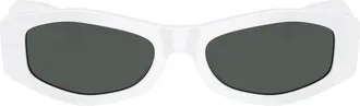 Versace Rectangle Full Rim Sunglasses - White