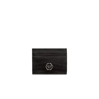 Philipp Plein Nubuck Cardholder - female - Philipp Plein - Wallets & Cardholders - Black - ONE SIZE - Accessories