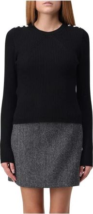 Pinko Robusto - Dames - Ronde hals truien - Zwart - M - Truien & Vesten