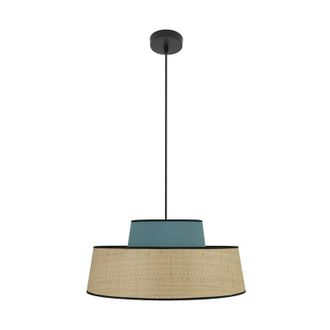 Fabrilamp Fabrilamp - Colgante Jia 1xe27 Natural/turquesa Regx40x40 Cm