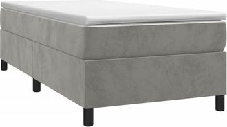 vidaXL Vidaxl - Estructura de cama sin colchón terciopelo gris claro 80x200 cm