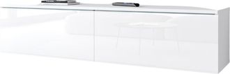 OEM Mueble Para Tv De Sal&oacute;n De 140 Cm, 2 Puertas, Blanco Mate/brillante, Universal Con Led