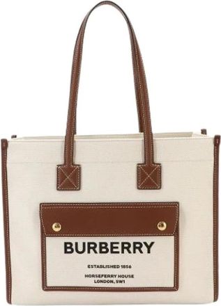 Burberry Pre-owned Vintage Tote Bag - Dames - Pre-owned - Beige - Maat: ONE Size Leer