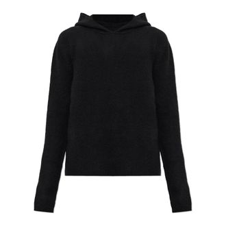 Rick Owens Truien & Vesten, Heren, Zwart, XL, Nylon, Cashmere Hoodie
