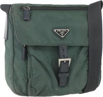 Prada Pre-owned Cross Body Bags, female, Green, Size: ONE SIZE Pre-owned Cross Body Bag