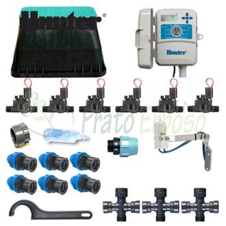 Hunter Kit De Riego De 6 Zonas Con Controlador Exterior X2