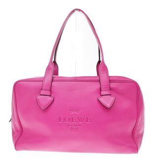 Loewe Heritage Boston Leather Pink Leather Handbag (Pre-Owned)