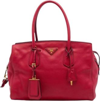 Prada Pre-owned Satchel - Dames - Vintage Shopper - Rood - ONE Size - Leer - Vintage