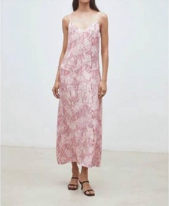 Suncoo Robe Cesaria Midi Dress In Rose